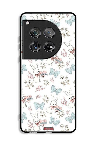 Tolwak OnePlus 12 Protective Case Cover Rabbit And Butterflies
