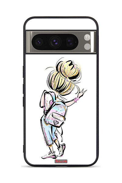 Tolwak غطاء حماية لهاتف Google Pixel 8 Pro بتصميم فتاة العودة إلى المدرسة