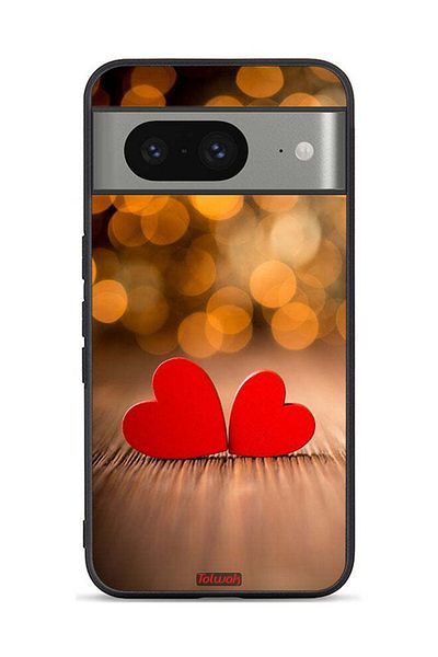 Tolwak Google Pixel 8 Protective Case Cover Two Beautiful Hearts