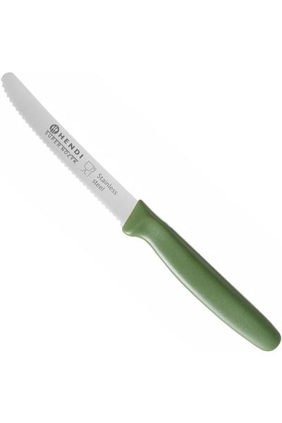 HENDI Cuțit de bucătărie universal super ascuțit cu lamă zimțată 22 cm - verde