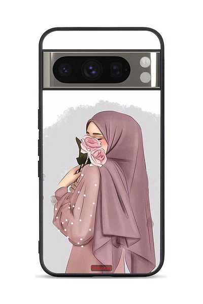 Tolwak Google Pixel 8 Pro Protective Case Cover Holding Roses Girl Art