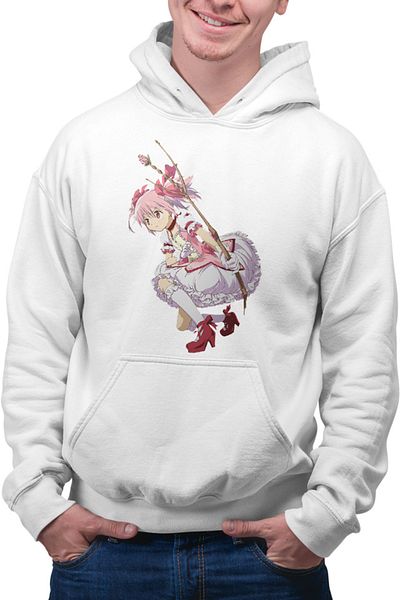 OEM Men's Hoodie Madoka Magica Kaname Bow Fine Girl