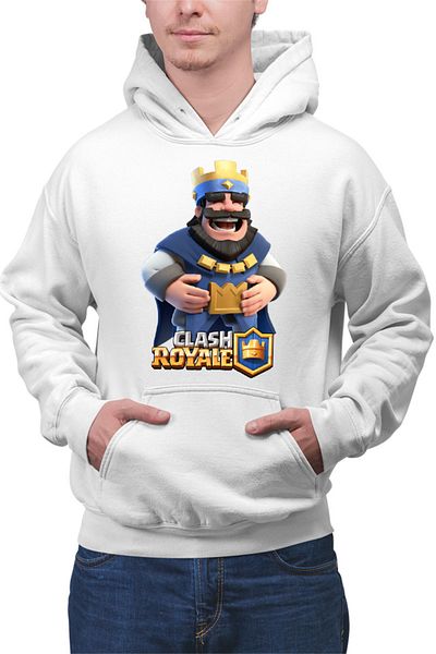 OEM Hanorac Barbati Clash Royale King Laugh Player Blue Side Gold