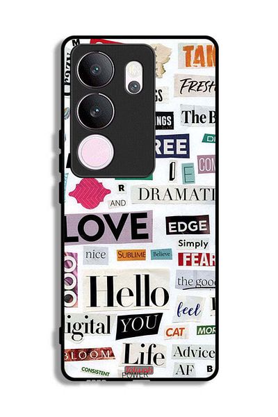Tolwak vivo V29 Pro Protective Case Cover Short Quotes Stickers
