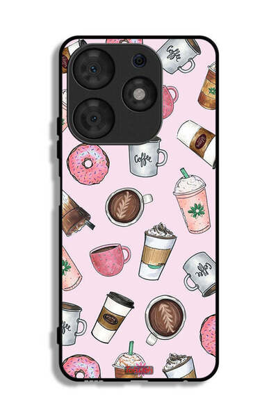 Tolwak Tecno Spark 10 Pro Protective Case Cover Coffee Lover Art