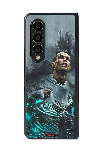 Tolwak Samsung Galaxy Z Fold 4 Protective Case Cover Cristiano Ronaldo Art