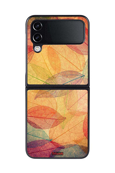 Tolwak غطاء حماية لهاتف Samsung Galaxy Z Flip 4 برسومات أوراق فنية رقمية تجريدية