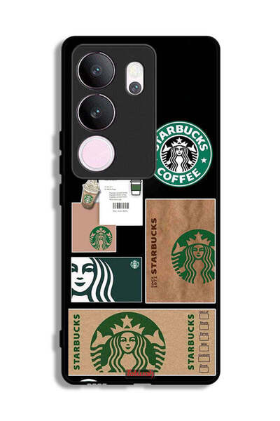 Tolwak غطاء حماية لهاتف فيفو V29 برو، ملصق ستاربكس