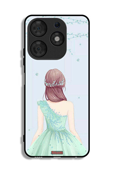 Tolwak Tecno Spark 10 Pro Protective Case Cover Cute Girl In Floral Dress