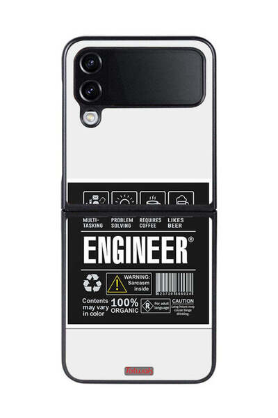 Tolwak غطاء حماية لهاتف Samsung Galaxy Z Flip 4، ملصق مهندس