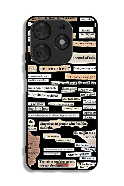 Tolwak Tecno Spark 10 Pro Protective Case Cover Quotes Stickers
