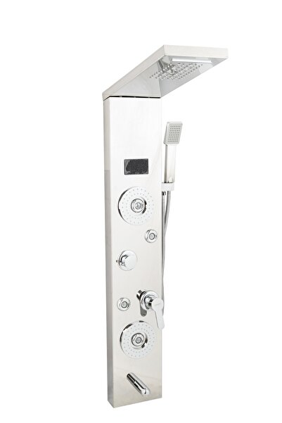 Trendy's Panou de dus cu hidromasaj, inox 5 functii digital cu led, crom lucios