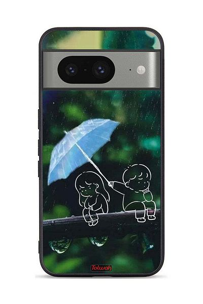 Tolwak Google Pixel 8 Protective Case Cover Couple Abstract Art