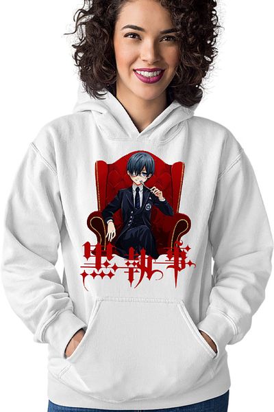 OEM Women's Hoodie Black Butler Ciel Family Manga Otaku