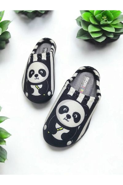 GEZER Copii Cute Panda Anti-Slip Talpă Cusută Acasă Creșă Papuci de școală