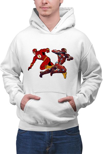 OEM Hanorac Barbati Flash Ironman Jump Speed Power Fast Arrowverse