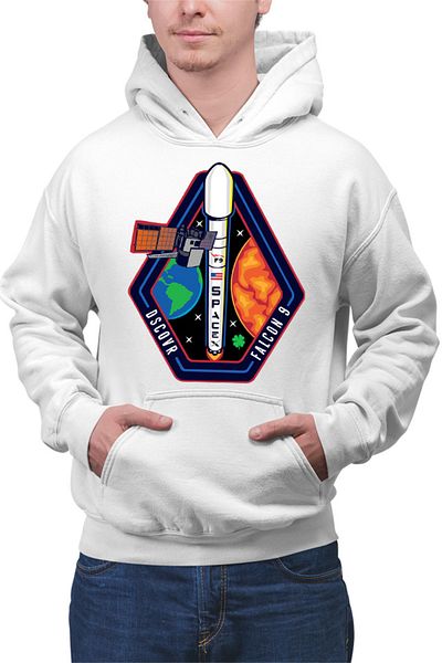 OEM Men's NASA Sun Flask Mission Voyager Curiosity Discovery Hoodie