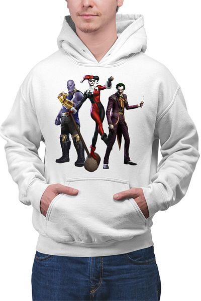 OEM Hanorac Barbati Joker Harley Quinn Woman Thanos Evil Real Life Story