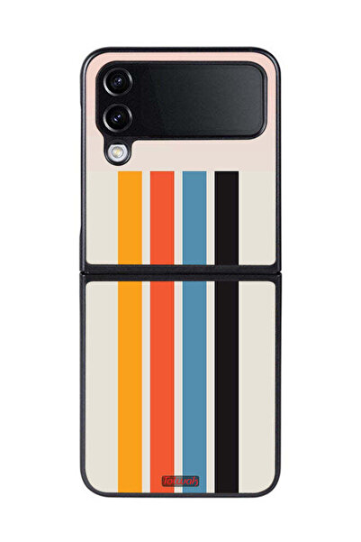 Tolwak غطاء حماية لهاتف Samsung Galaxy Z Flip 4 بنمط خطوط مستقيمة