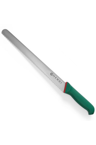 HENDI Cuțit de pâine zimțat Green Line, lungime 415 mm - 843895