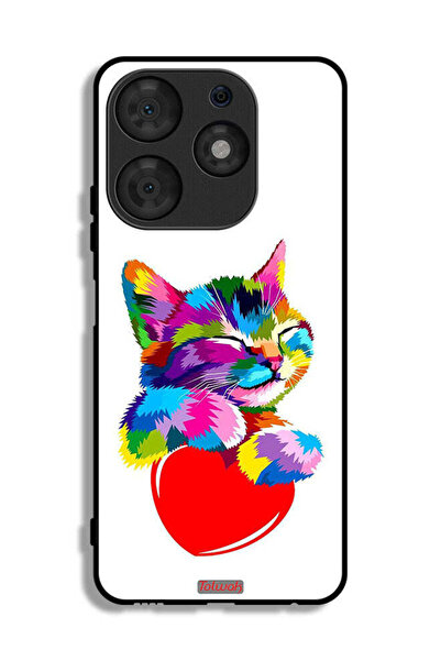 Tolwak Tecno Spark 10 Pro Protective Case Cover Colourful Kitten