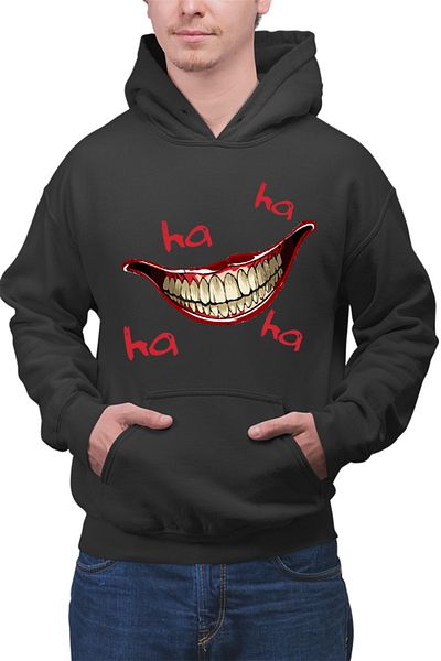 OEM Hanorac Barbati Joker Smile Laugh Psychopath Hurt Lips Self Defense