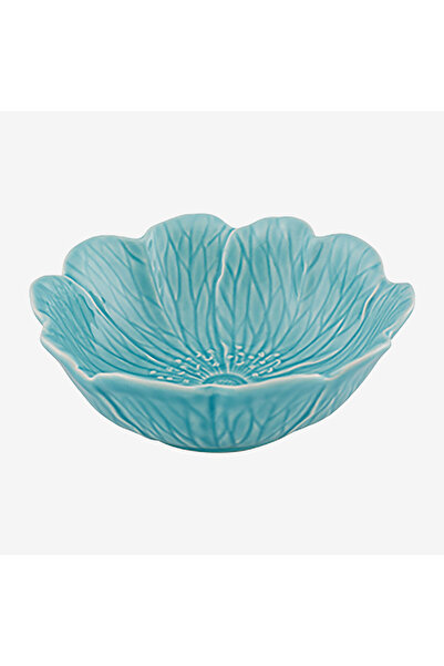 Bordallo Pinheiro Flora Mavi Seramik Servis Kasesi 17 Cm