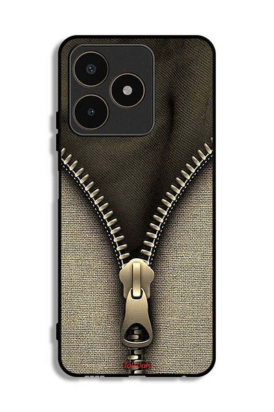 Tolwak Realme C53 Protective Case Cover Zip Pattern