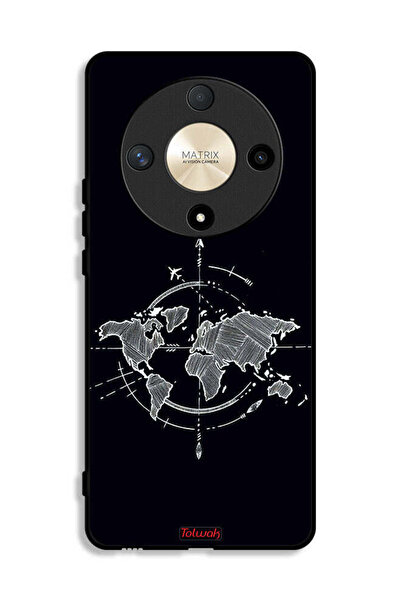 Tolwak Honor X9b Protective Case Cover Compass Art