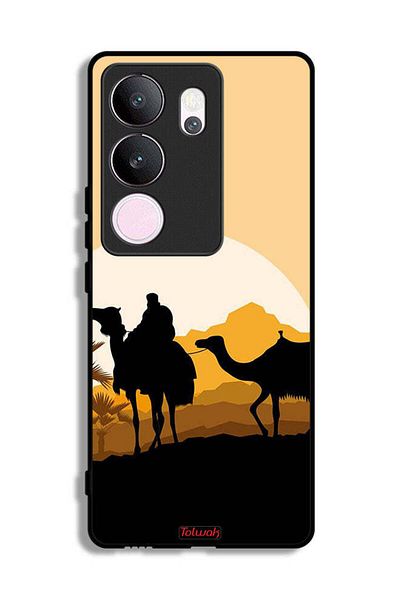 Tolwak vivo V29 Pro Protective Case Cover Camels In Desert Art
