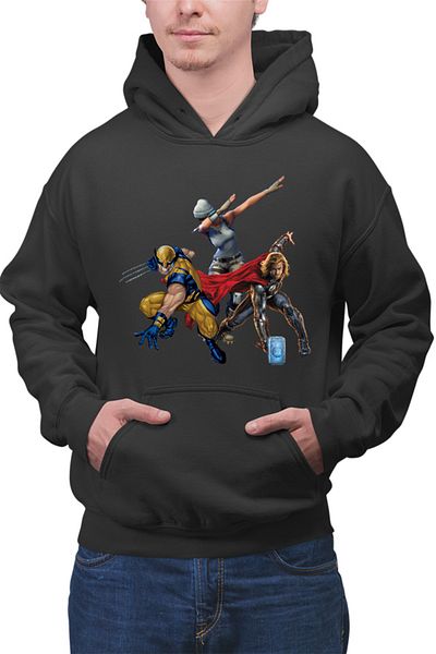 OEM Men's Hoodie Wolverine Thor Fortnite Dub Funny Battle Royale