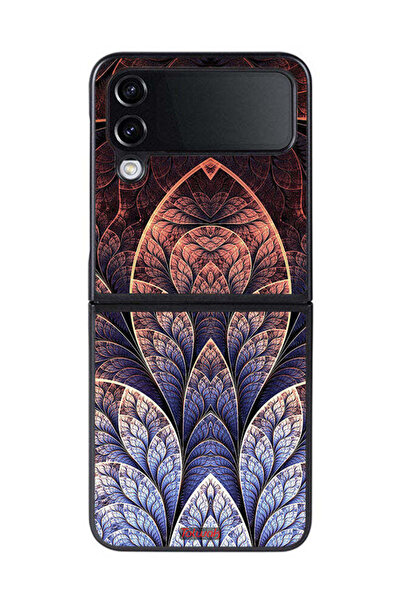 Tolwak غطاء حماية لهاتف سامسونج جالاكسي زد فليب 4 بتصميم زهور كسورية تجريدية