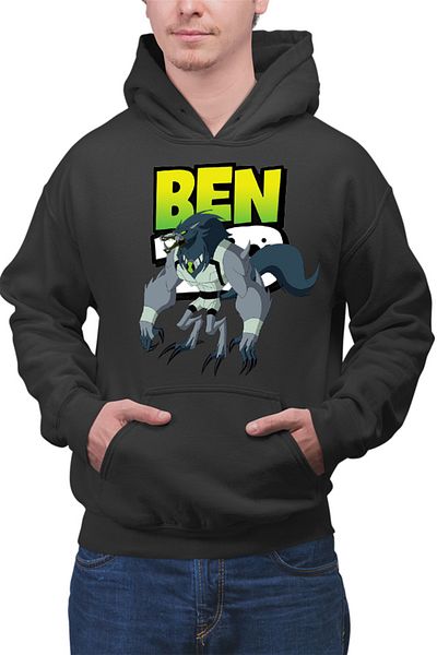 OEM Men's Hoodie Ben10 Wolf Logo Cartoon Alien