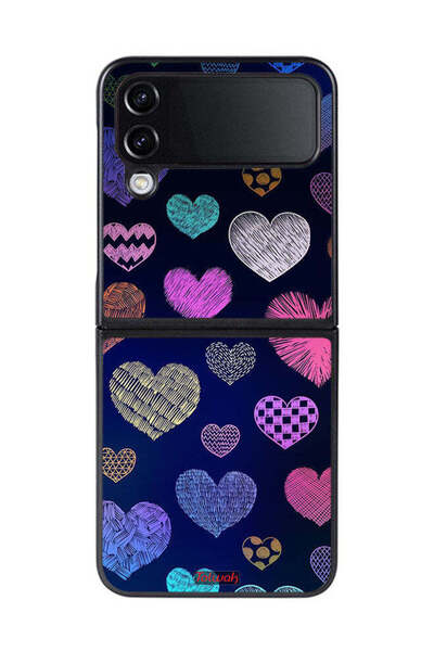 Tolwak غطاء حماية لهاتف سامسونج جالاكسي زد فليب 4 بنقشة قلوب داجا