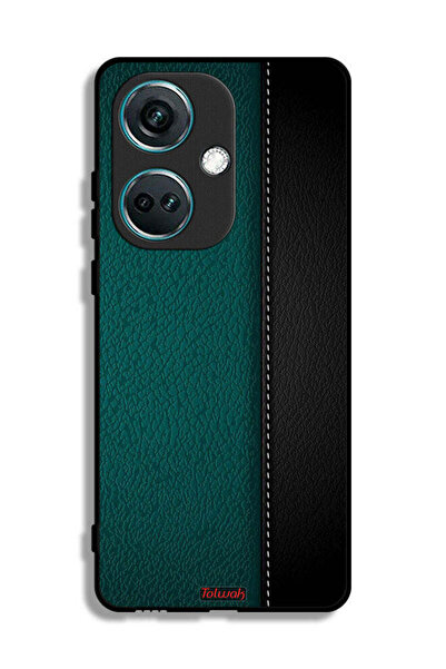 Tolwak غطاء حماية جلدي بنمط هندسي لهاتف OnePlus Nord CE3