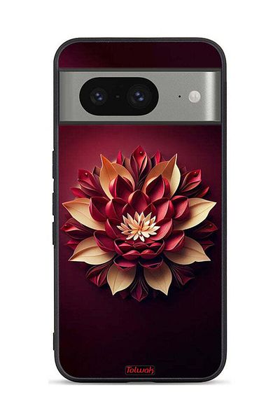 Tolwak Google Pixel 8 Protective Case Cover Flower Abstract Design