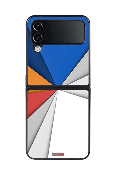 Tolwak غطاء حماية لهاتف Samsung Galaxy Z Flip 4 مصنوع من مادة فنية تجريدية