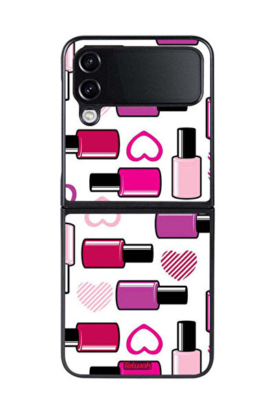 Tolwak غطاء حماية لهاتف Samsung Galaxy Z Flip 4 - أحمر شفاه محب