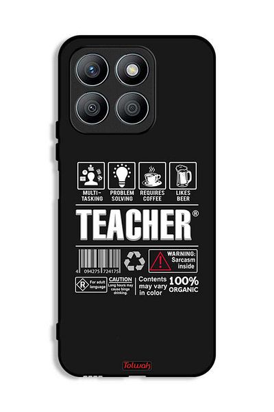 Tolwak Honor X8b Protective Case Cover Teacher Sticker