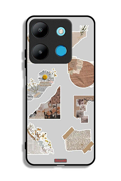 Tolwak غطاء حماية لهاتف إنفينيكس سمارت 7 مصنوع من قطع من الملصقات الورقية