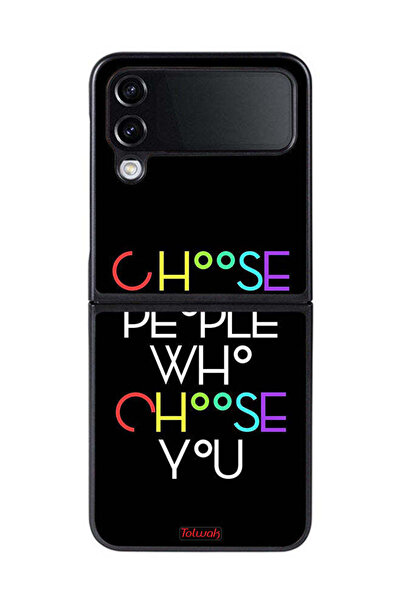 Tolwak غطاء حماية لهاتف Samsung Galaxy Z Flip 4 اختر الأشخاص الذين يختارونك