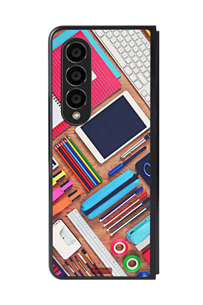 Tolwak غطاء حماية لهاتف سامسونج جالاكسي زد فولد 4 بتصميم فتاة هواية مكتبية