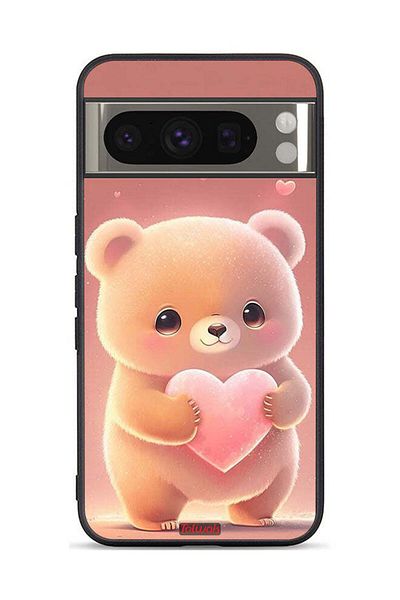 Tolwak Google Pixel 8 Pro Protective Case Cover Cute Little Panda Holding Heart