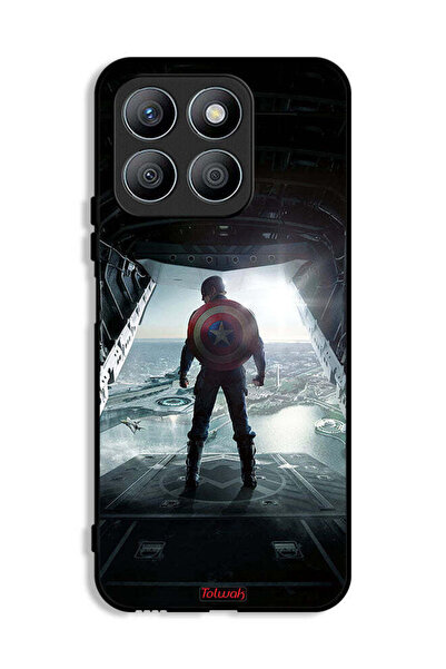 Tolwak غطاء حماية لهاتف Honor X8b بتصميم صورة كابتن أمريكا