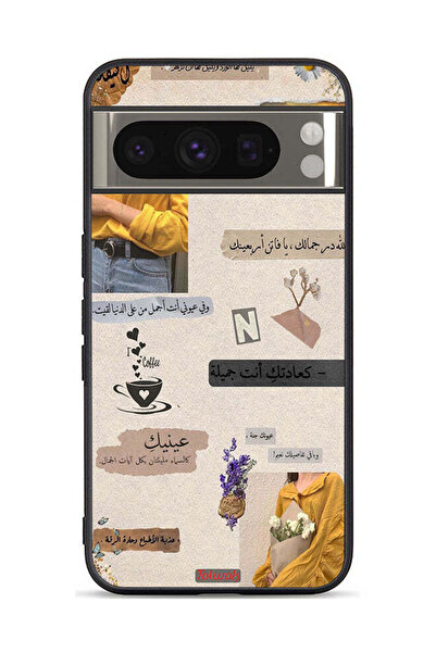 Tolwak غطاء حماية لجهاز جوجل بيكسل 8 برو بعبارات حب عربية