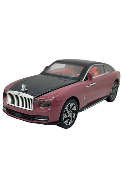 JPT Macheta Rolls Royce Spectre 1/24 replica metal cu sunete si lumini - Rosu visiniu