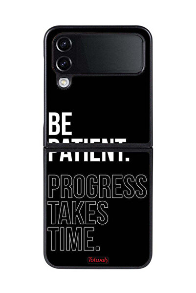 Tolwak غطاء حماية لهاتف Samsung Galaxy Z Flip 4 - كن صبورًا، فالتقدم يستغرق وقتًا