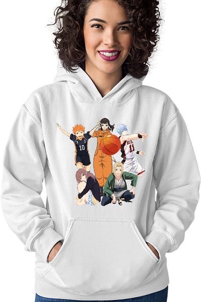 OEM Women's Hoodie Fire Force Maki Naruto Haikyuu Hinata Kuroko