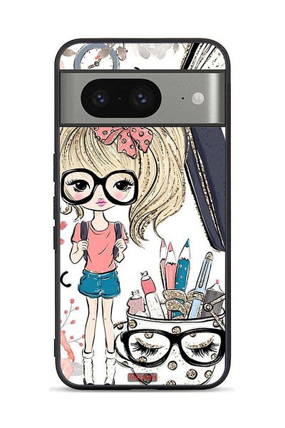 Tolwak Google Pixel 8 Protective Case Cover Unicorn Girl Art