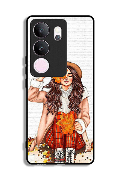 Tolwak غطاء حماية لهاتف فيفو V29 برو يحمل صورة أوراق الخريف